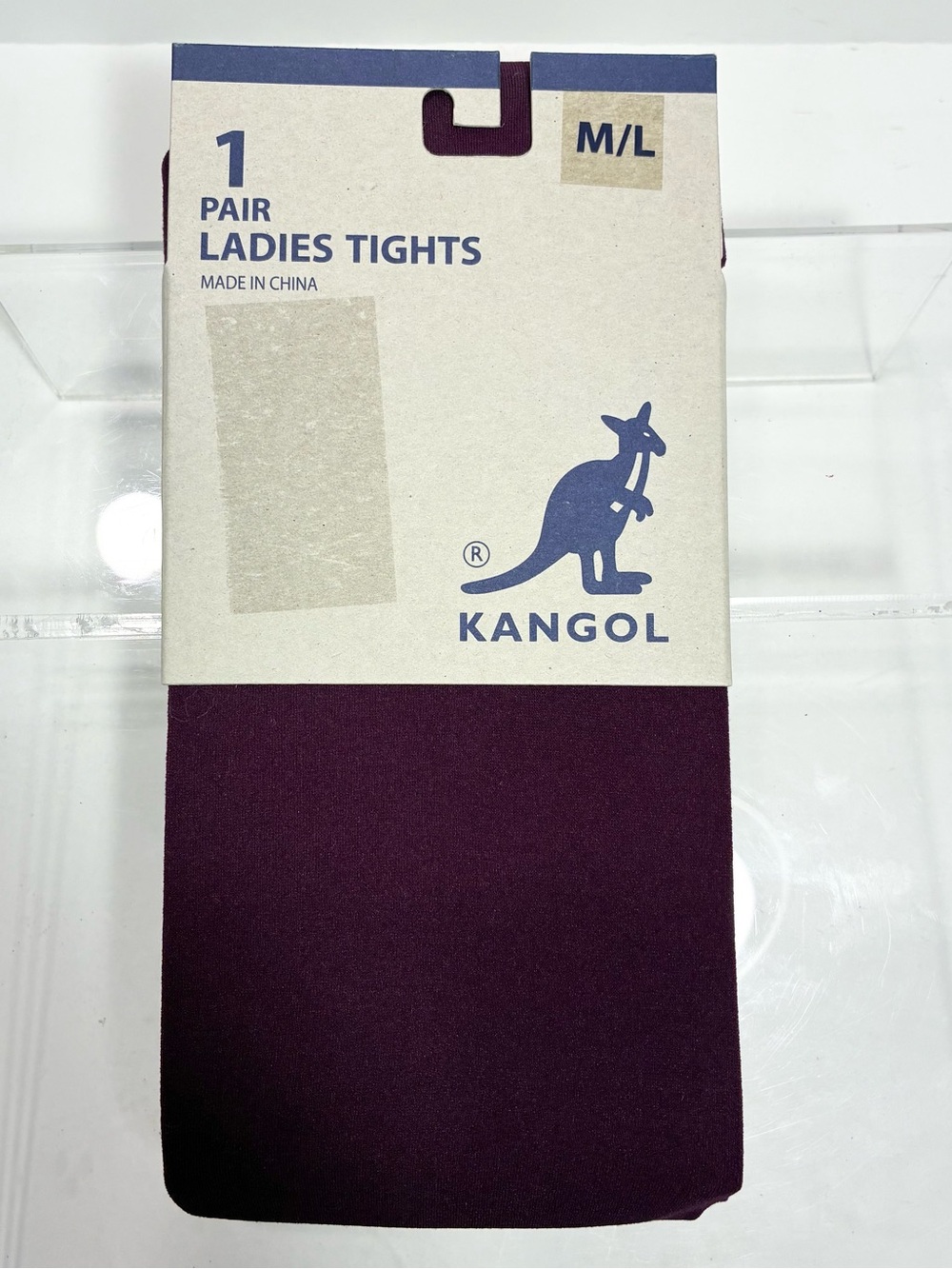 Kangol Plum Opaque Tights Size M/L